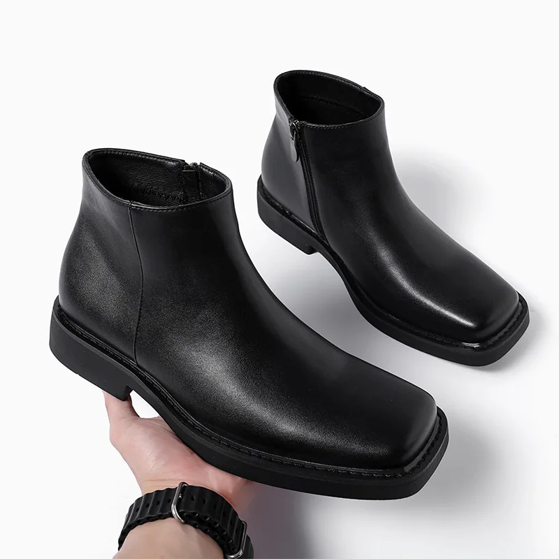 Vintage Fashion Aesthetic - Zwart Nieuwe Mode Mannen Casual Lederen