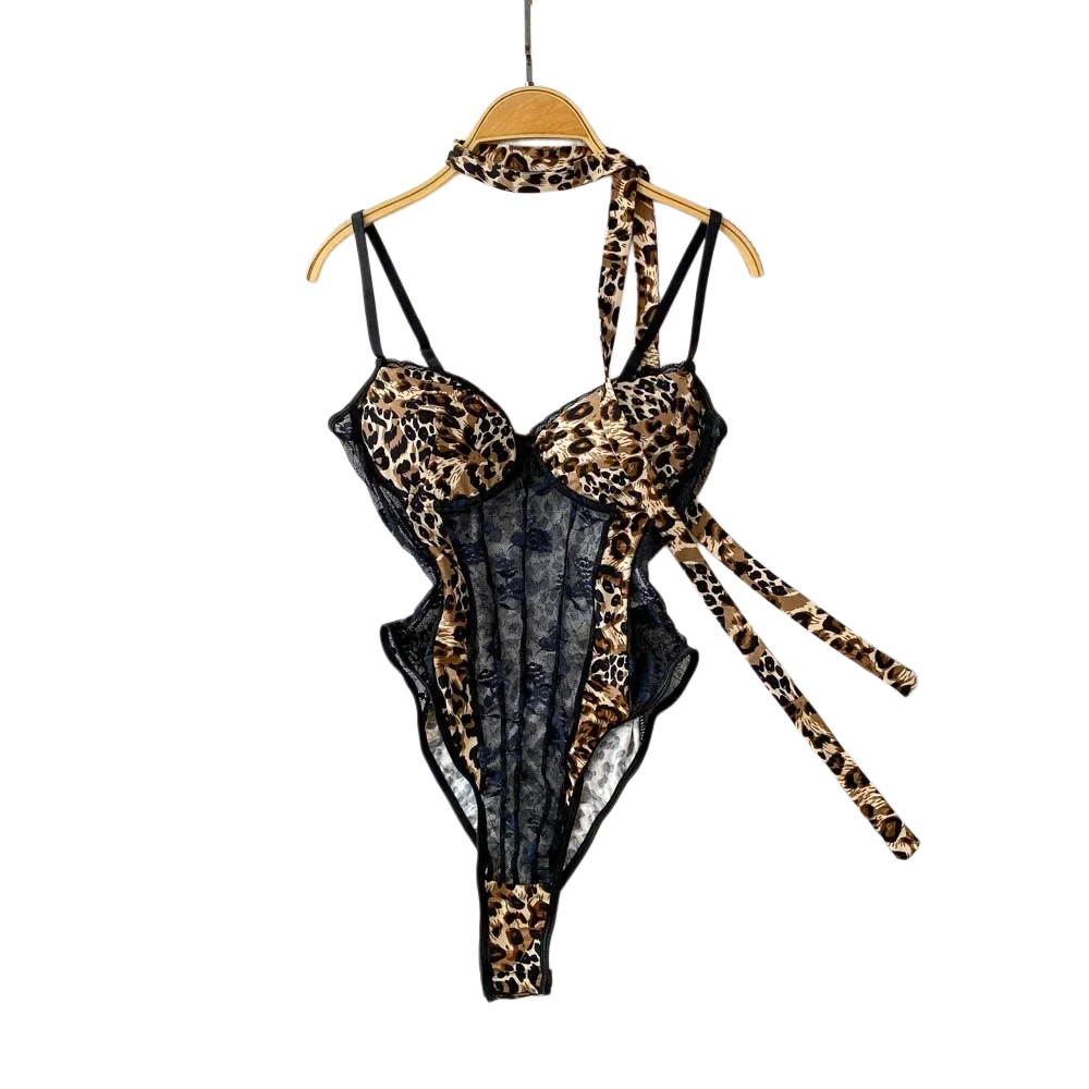 Vintage Fashion Aesthetic - Dames Hotsweet V-hals Luipaard Slanke Vintage