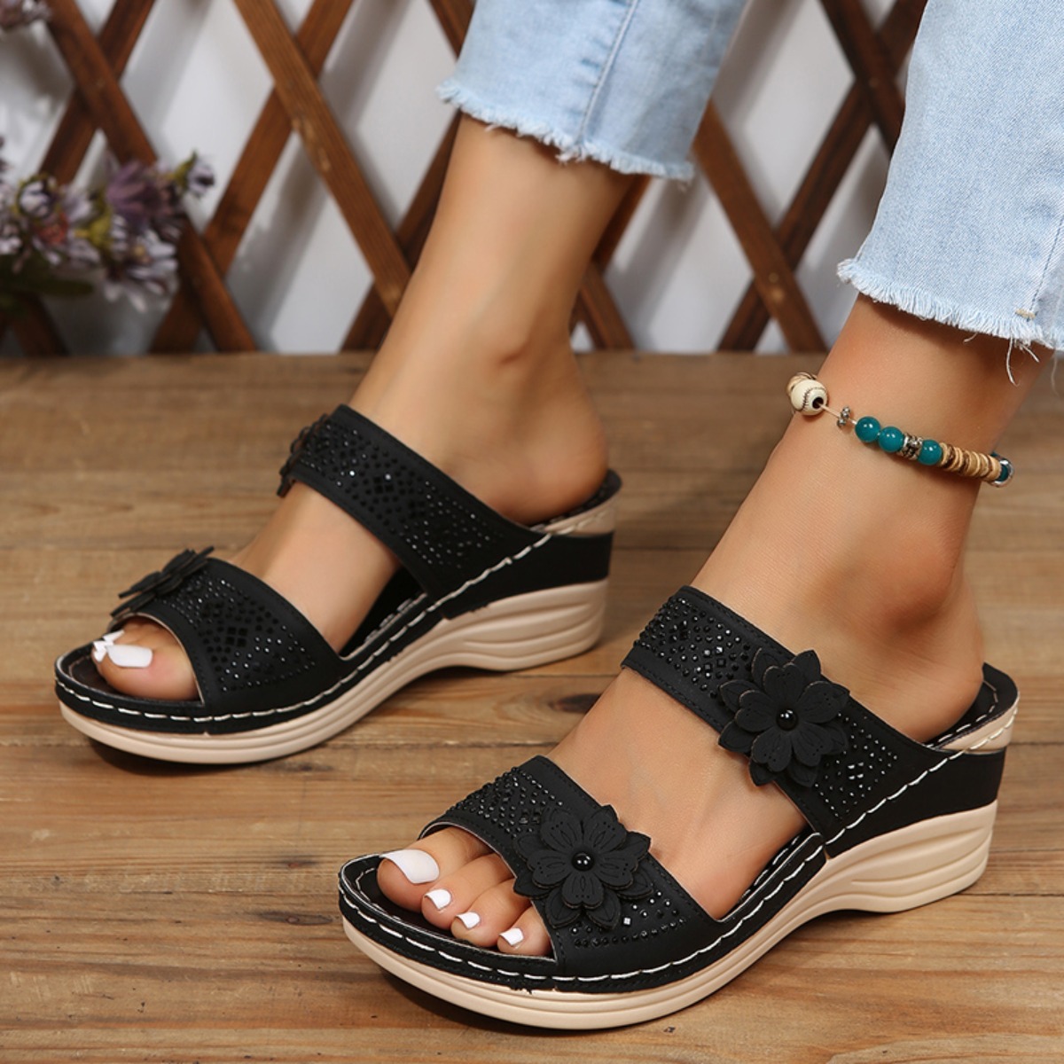 Nieuwe mode zomer dames wedge  - Vintage Fashion Female recensie en prijs